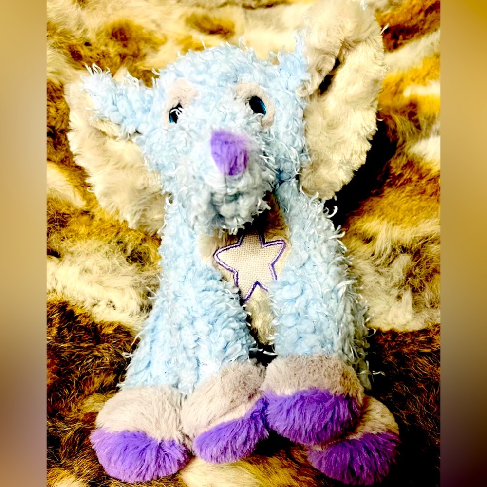 MVP Plush Elephant 8 Inch Blue Purple Stuffed Animal Toy